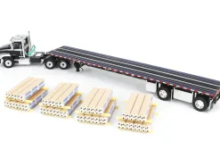 Mack Pinnacle Day Cab with Minimizer Parts & 53' Wilson Roadbrute Flatbed Trailer with 