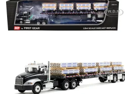 Mack Pinnacle Day Cab with Minimizer Parts & 53' Wilson Roadbrute Flatbed Trailer with 