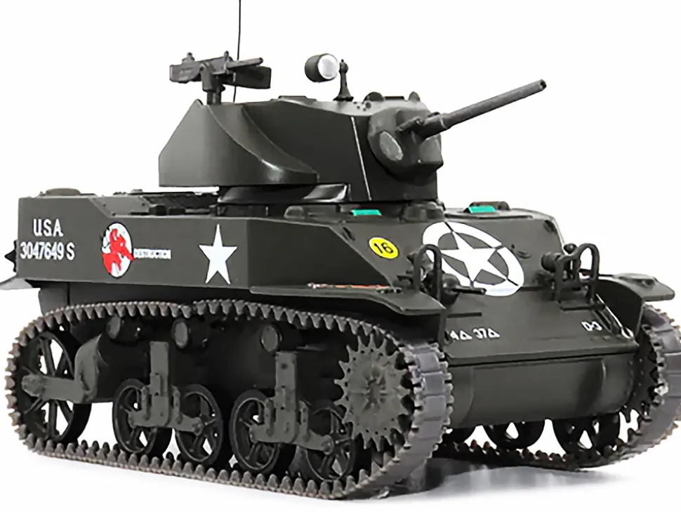 M5A1 Light Tank #16 Destruction U.S.A. 37th Tank Battalion France September 1944 1/43 Diecast Model AFVs WWII 23172-44