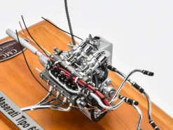 1960 Maserati Tipo 61 Birdcage Engine with Display Showcase 1/18 Diecast Model CMC 126
