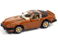 1982 Mazda RX-7 Blue Metallic 1981 Datsun 280ZX Orange Mist Metallic Import Heat Set of 2 Cars 1/64 Diecast Model Cars Johnny Lightning JLPK014 JLSP169 B