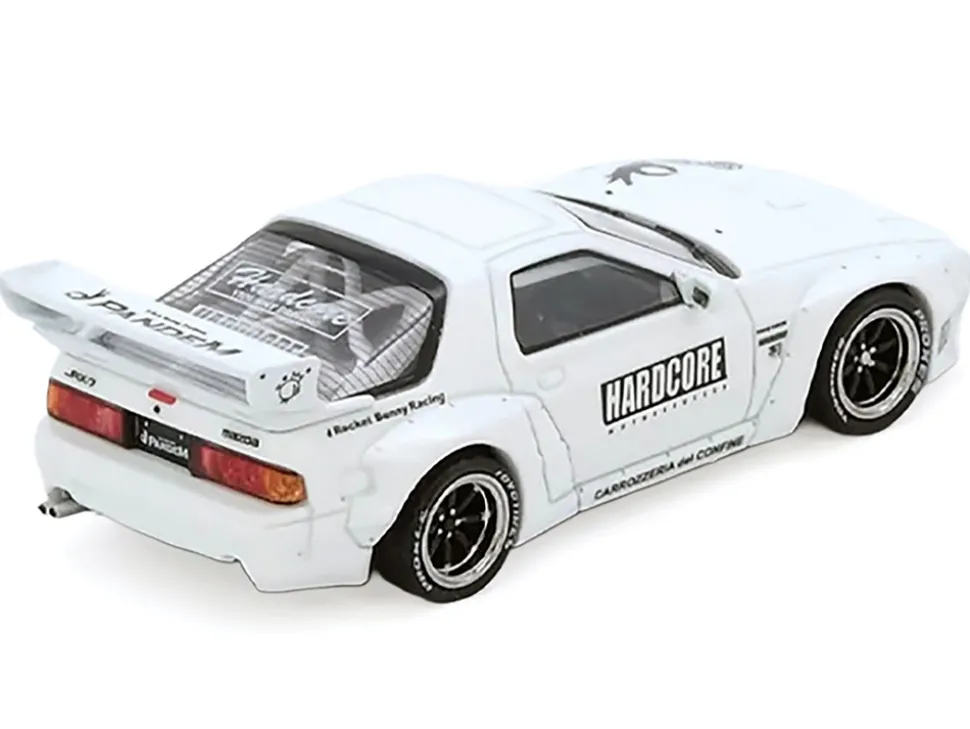 Mazda RX7 (FC3S) "Pandem Aero" Widebody Kit White with Graphics 1/64 Diecast Model Car by Inno Models