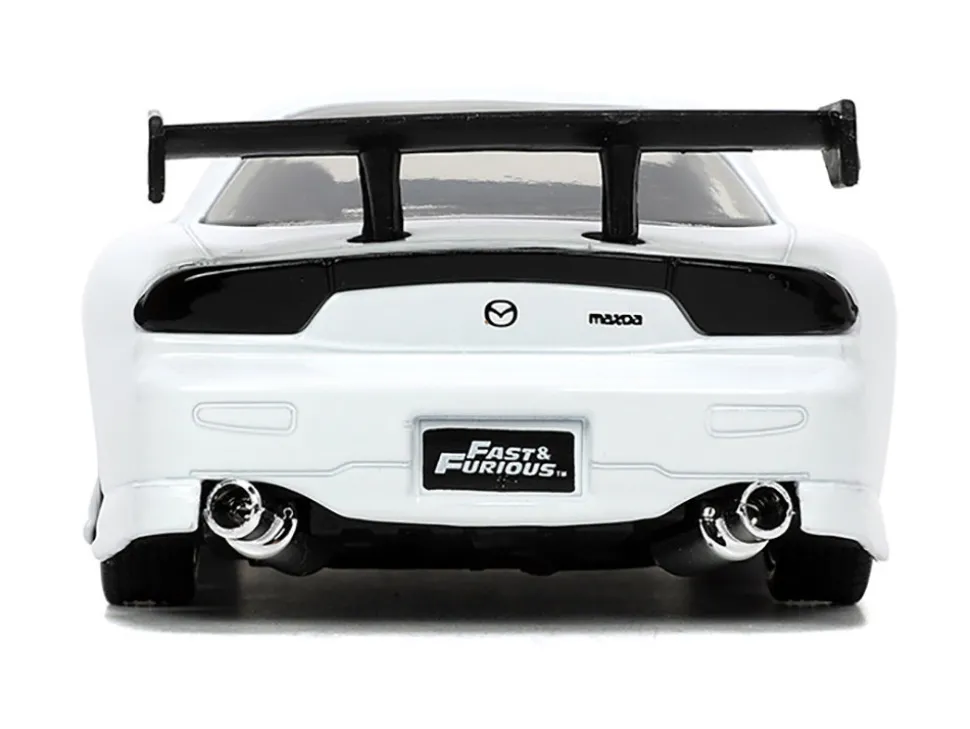 1993 Mazda RX-7 "HKS" White "The Fast and the Furious" (2001) Movie "25 Years of Fast & Furious" Series 1/32 Diecast Model Car by Jada
