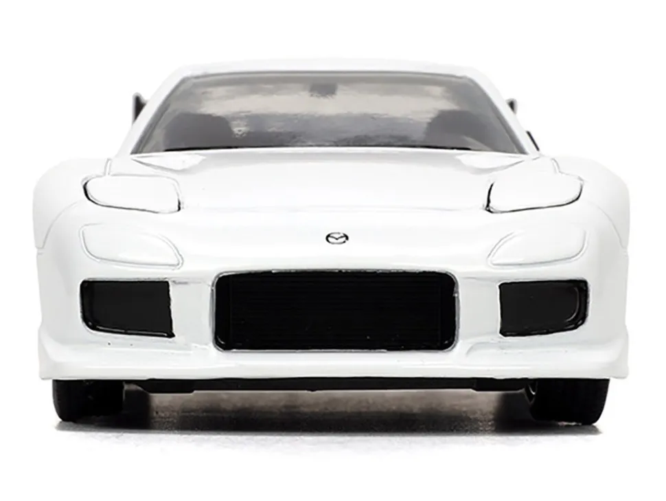 1993 Mazda RX-7 "HKS" White "The Fast and the Furious" (2001) Movie "25 Years of Fast & Furious" Series 1/32 Diecast Model Car by Jada