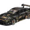 Mazda RX-7 LB-Super Silhouette "FD-NILES" Black with Gold Graphics Limited Edition 1/64 Diecast Model Car by Mini GT