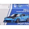 Mazda RX8 RE Amemiya RHD (Right Hand Drive) Light Blue with Carbon Hood "Tokyo Auto Salon 2026" 1/64 Diecast Model Car by Pop Race