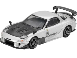 Mazda RX-7 RE-Amemiya Silver Metallic with Matt Black Hood Limited Edition 1/64 Diecast Model Car by Mini GT