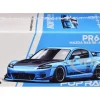 Mazda RX8 RE-Amemiya Widebody RHD (Right Hand Drive) Light Blue with Carbon Hood 1/64 Diecast Model Car by Pop Race