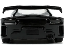 1995 Mazda RX 7 RHD Right Hand Drive Black and Black Panther Diecast Figure The Avengers Hollywood Rides Series 1/32 Diecast Model Car Jada 33078