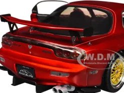 Mazda RX7 Type RS (FD3S) RHD (Right Hand Drive) Orange Metallic "Pink Slips" Series 1/18 Diecast Model Car by Jada
