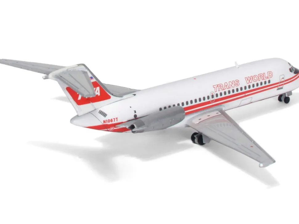 McDonnell Douglas DC-9-15 Commercial Aircraft "Trans World Airlines" (N1067T) White with Red Stripes 1/400 Diecast Model Airplane by V1:400