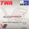 McDonnell Douglas DC-9-15 Commercial Aircraft "Trans World Airlines" (N1070T) White with Red Stripes 1/400 Diecast Model Airplane by V1:400