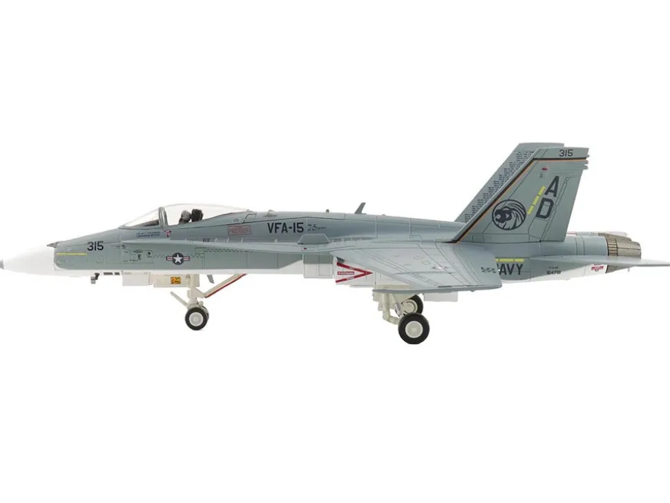 McDonnell Douglas F/A-18C Hornet Aircraft "VFA-15 Retro TAC Demo Jet, VFA-106 Gladiators" (2017) United States Navy "Air Power Series" 1/72 Diecast Model by Hobby Master
