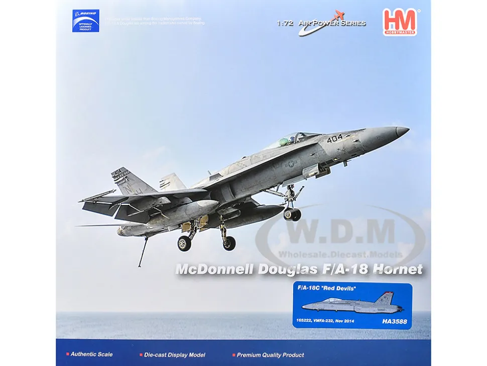 McDonnell Douglas F/A-18C Hornet Aircraft "VMFA-232, Red Devils" (2014) United States Marine Corps "Air Power Series" 1/72 Diecast Model by Hobby Master