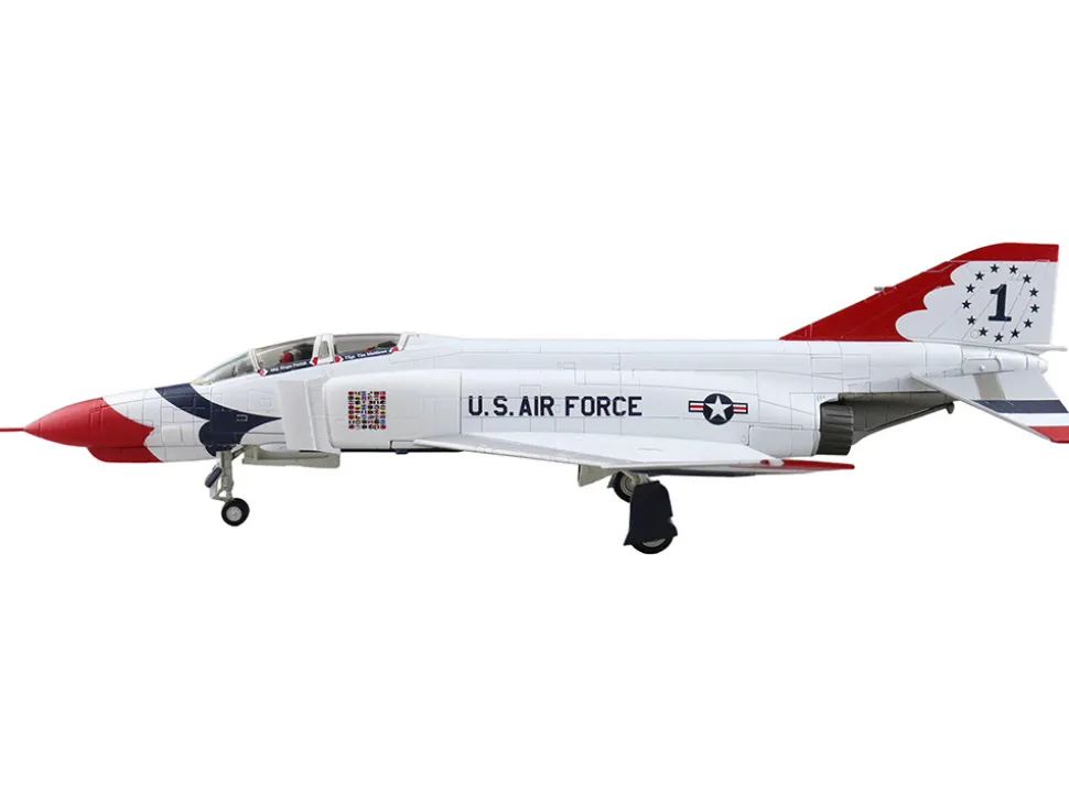 McDonnell Douglas F-4E Phantom II Fighter-Bomber Aircraft "Thunderbirds No.1 Plane, 1973/74 Season" United States Air Force "Air Power Series" 1/72 Diecast Model by Hobby Master