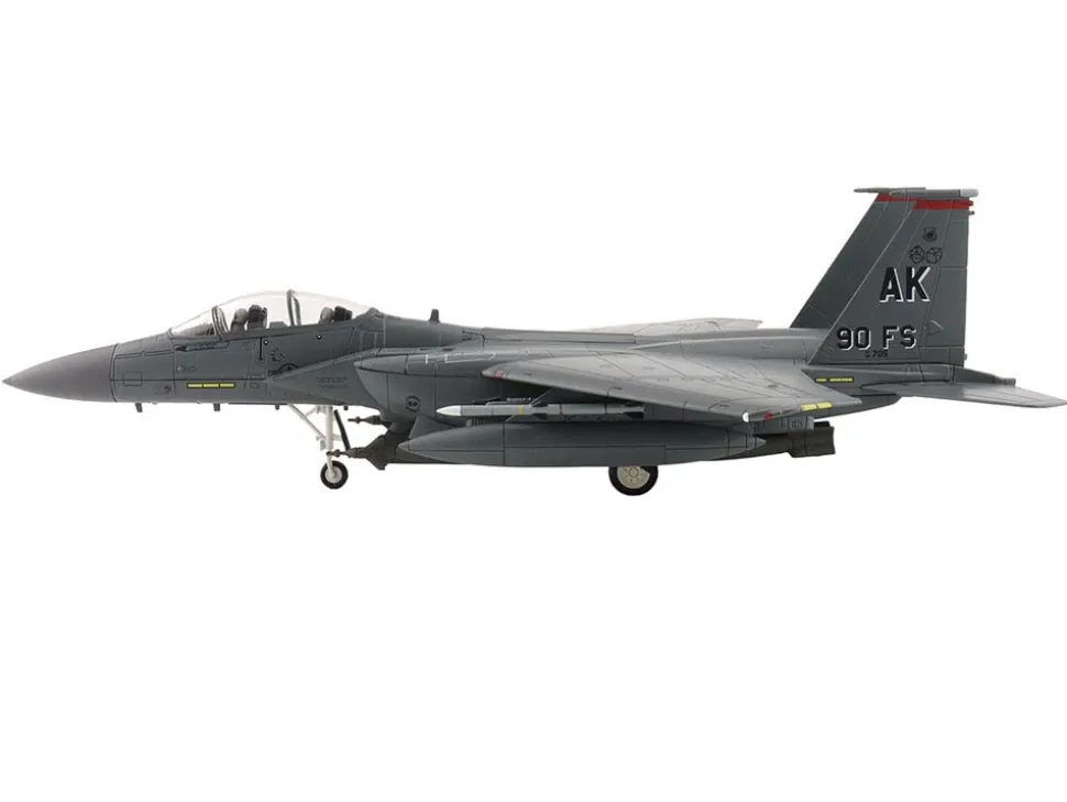 McDonnell Douglas F-15E Strike Eagle Fighter Aircraft "88-0705, 90th Fighter Squadron Commanding Officer's Jet" (2005) United States Air Force "Air Power Series" 1/72 Diecast Model by Hobby Master