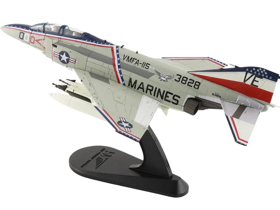 McDonnell Douglas F-4J Phantom II Fighter-Bomber Aircraft "153828, MCAS Iwakuni, Japan" (1976) United States Marine Corps "Air Power Series" 1/72 Diecast Model by Hobby Master
