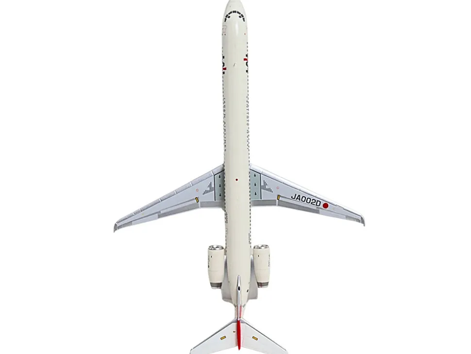 McDonnell Douglas MD-90 Commercial Aircraft "Japan Airlines" (JA002D) White with Red Tail "Gemini 200" Series 1/200 Diecast Model Airplane by GeminiJets