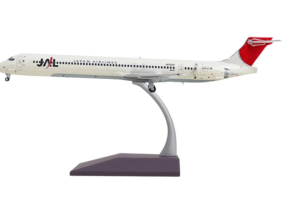 McDonnell Douglas MD-90 Commercial Aircraft "Japan Airlines" (JA002D) White with Red Tail "Gemini 200" Series 1/200 Diecast Model Airplane by GeminiJets