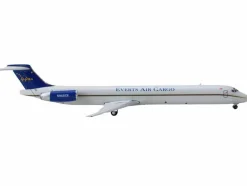 McDonnell Douglas MD-83 Commercial Aircraft "Everts Air Cargo" (N965CE) White with Blue Tail 1/400 Diecast Model Airplane by GeminiJets