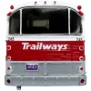 1964 MCI MC-5A Coach Bus "Trailways Chicago" White with Red Stripes "Vintage Bus & Motorcoach Collection" Limited Edition to 504 pieces Worldwide 1/87 (HO) Diecast Model by Iconic Replicas