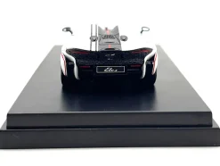 McLaren Elva Convertible White with Carbon and Red Stripes 1/64 Diecast Model Car LCD Models LCD64022BW