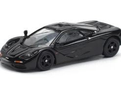 McLaren F1 Jet Black 1/64 Diecast Model Car by Pop Race
