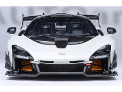 McLaren Senna GTR Silica White with Black Top 1/18 Model Car by Autoart