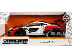 McLaren Senna Red and White with Carbon Hood and Top