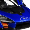McLaren Senna Trophy Kyanos Blue Black Carbon Accents 1/18 Model Car Autoart 76079