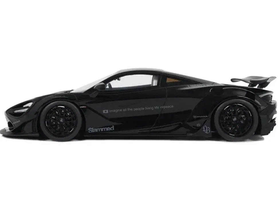 2023 McLaren 720S "LB-Works - Liberty Walk" Black 1/18 Model Car by GT Spirit