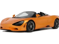 2024 McLaren 750S Spider Orange Metallic 1/18 Model Car by GT Spirit