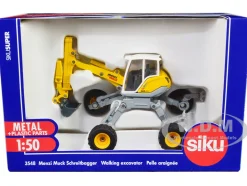 Menzi Muck M545 Walking Excavator Yellow with White Top 1/50 Diecast Model Siku 3548