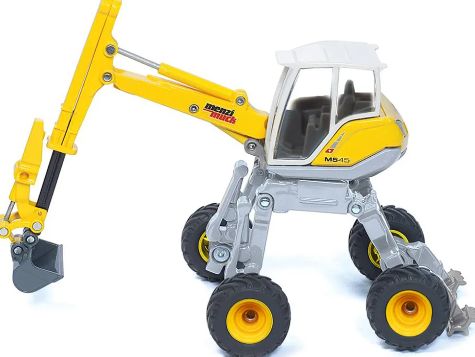 Menzi Muck M545 Walking Excavator Yellow with White Top 1/50 Diecast Model Siku 3548