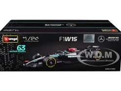 Mercedes-AMG F1 W15 E Performance #63 George Russell "Petronas" Formula One F1 "World Championship" (2024) 1/24 Diecast Model Car by Bburago
