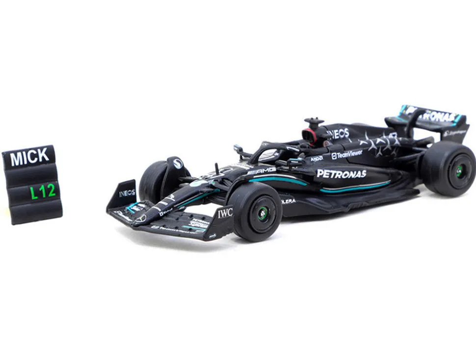 Mercedes-AMG F1 W14 E Performance #47 Mick Schumacher Formula One F1 "Spanish GP Tyre Testing" (2023) with Pit Board "Global64" Series 1/64 Diecast Model Car by Tarmac Works