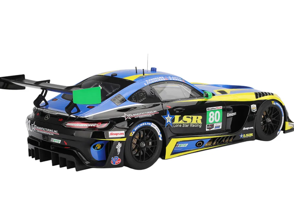 Mercedes-AMG GT3 EVO #80 Scott Andrews - Ralf Aron - Eric Filgueiras - Dan Knox "Lone Star Racing" IMSA "24 Hours of Daytona" (2025) 1/18 Model Car by Top Speed