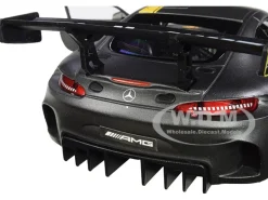 Mercedes AMG GT3 #1 Matt Gray Yellow Stripes GT Racing 1/24 Diecast Model Car Motormax 73784