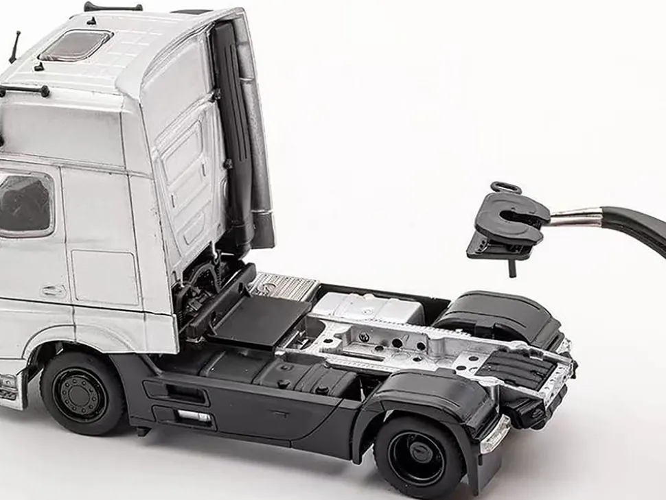 Mercedes-Benz Actros Auto Transporter White 1/64 Diecast Model by GCD