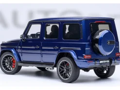 2019 Mercedes-Benz AMG G63 Brilliant Blue Metallic 1/18 Model Car by Autoart