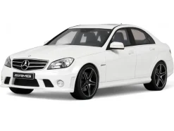 2007 Mercedes-Benz C63 AMG Diamond White 1/18 Model Car by GT Spirit