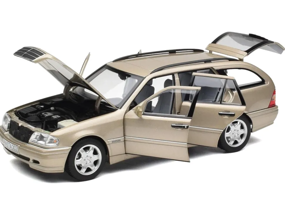 1997 Mercedes-Benz C-Class T-Model Smoke Silver Metallic 1/18 Diecast Model Car by Norev