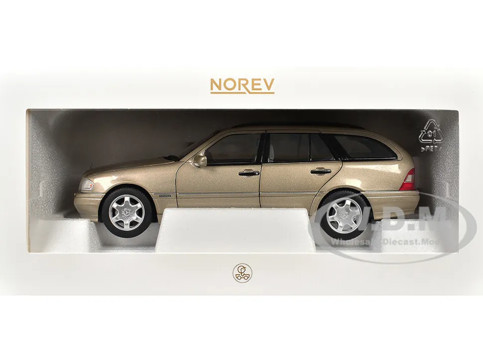 1997 Mercedes-Benz C-Class T-Model Smoke Silver Metallic 1/18 Diecast Model Car by Norev