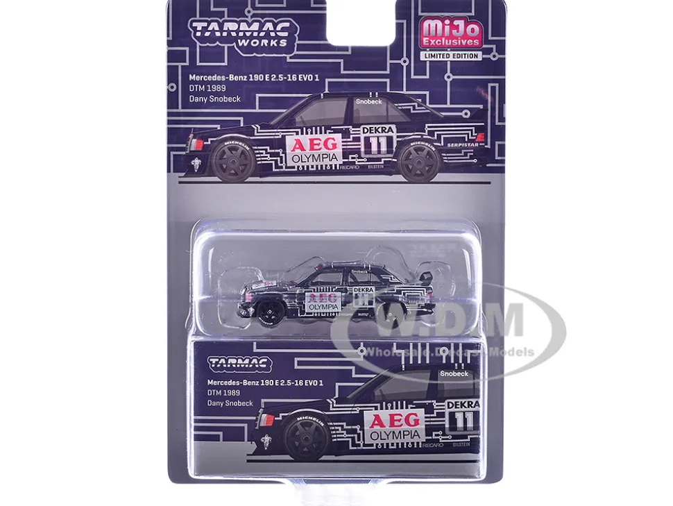 Mercedes-Benz 190 E 2.5-16 EVO 1 #11 Dany Snobeck "Deutsche Tourenwagen Meisterschaft (DTM)" (1989) "Global64" Series 1/64 Diecast Model by Tarmac Works