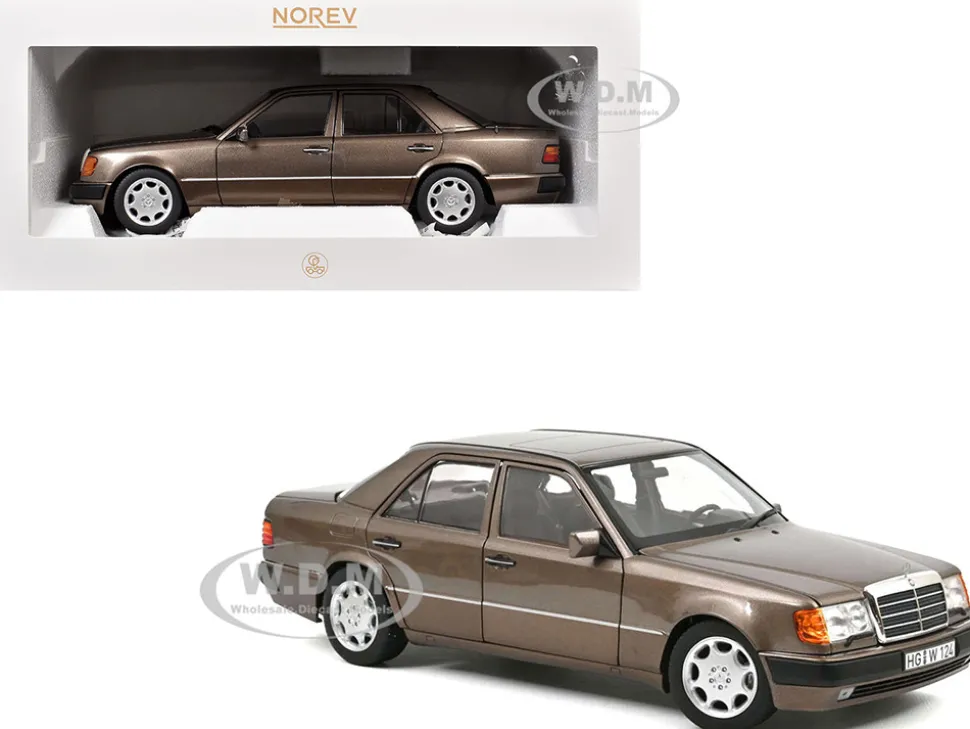 1990 Mercedes-Benz 500 E Impala Brown Metallic 1/18 Diecast Model Car by Norev