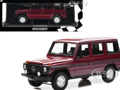 1980 Mercedes-Benz G-Model LWB Dark Red Black Stripes Limited Edition 402 pieces Worldwide 1/18 Diecast Model Car Minichamps 155038102