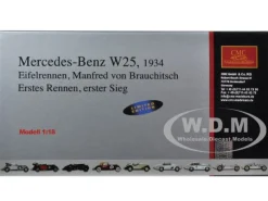 Mercedes W25 #20 1934 Eifelrennen #20 M.V.Brauchitsch Limited to 2000pc 1/18 Diecast Model Car CMC 103