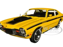 1971 Mercury Comet GT Yellow with Black Stripes Forgotten Classics Series 1/24 Diecast Model Car Motormax 79047Y