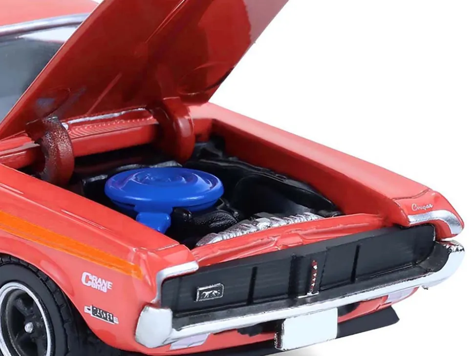 1969 Mercury Cougar Eliminator "Dyno Don" Red with Orange Stripes "GreenLight Muscle" Series 30 1/64 Diecast Model Car by Greenlight