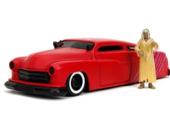 1951 Mercury Matt Red with Purple Stripes and Creep Diecast Figure